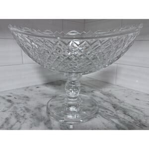 Waterford Prestige Collection Crystal Compote Centerpiece Boat Bowl 13”